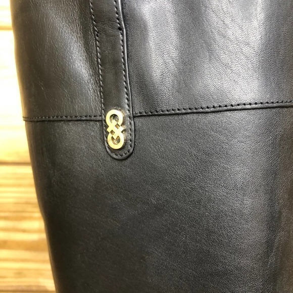 Cole Haan Grand OS Tall Black Leather Riding Boots - Picture 4 of 10